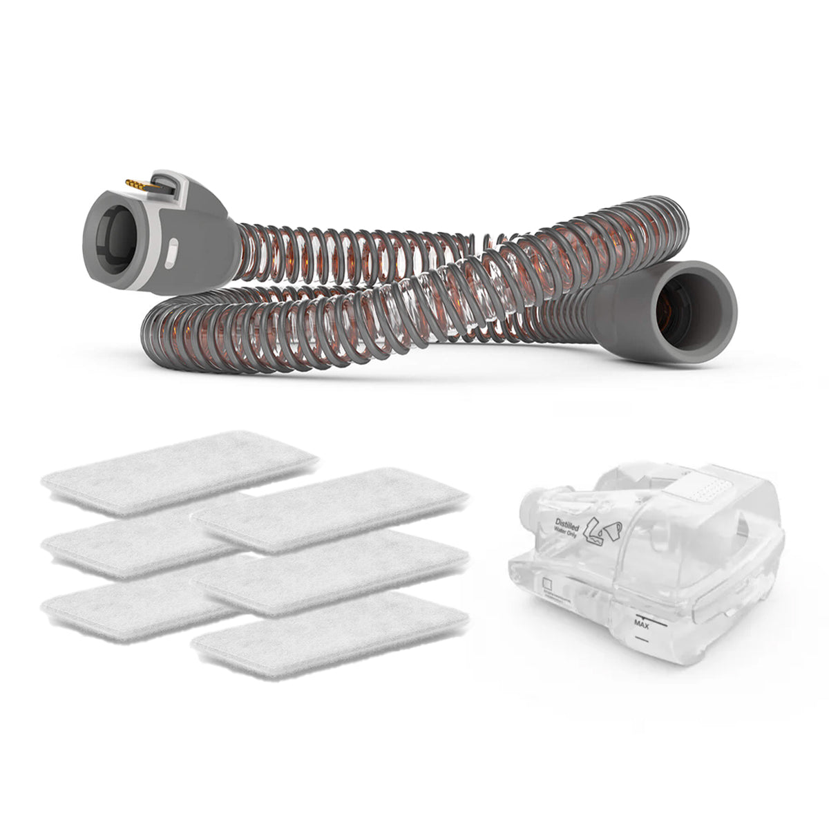 AirSense 11 resupply pack with ClimateLineAir 11 heated tube, one water chamber and six filters