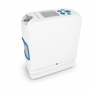 Inogen Rove 6 portable oxygen concentrator on white background
