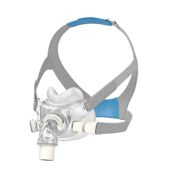 ResMed AirFit F30 full face CPAP mask, three-quarter view