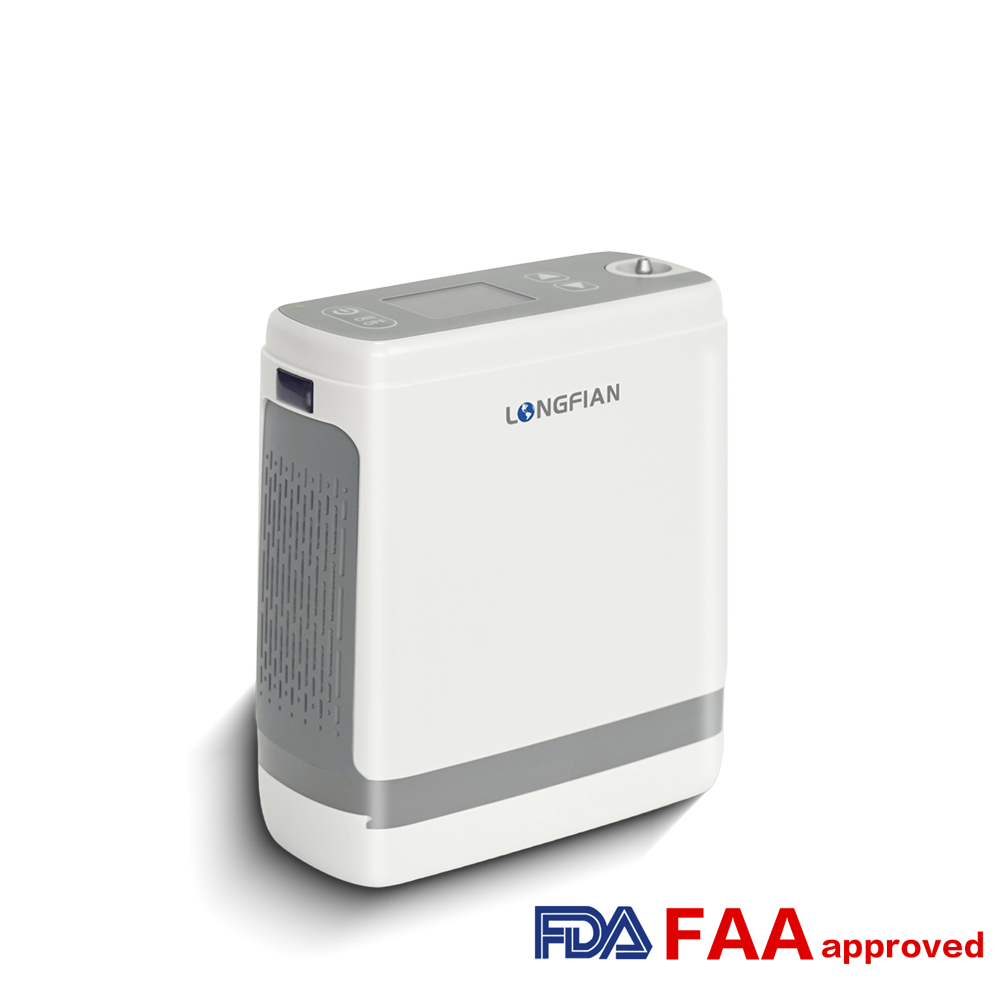 Longfian JAY-1000P portable oxygen concentrator in white