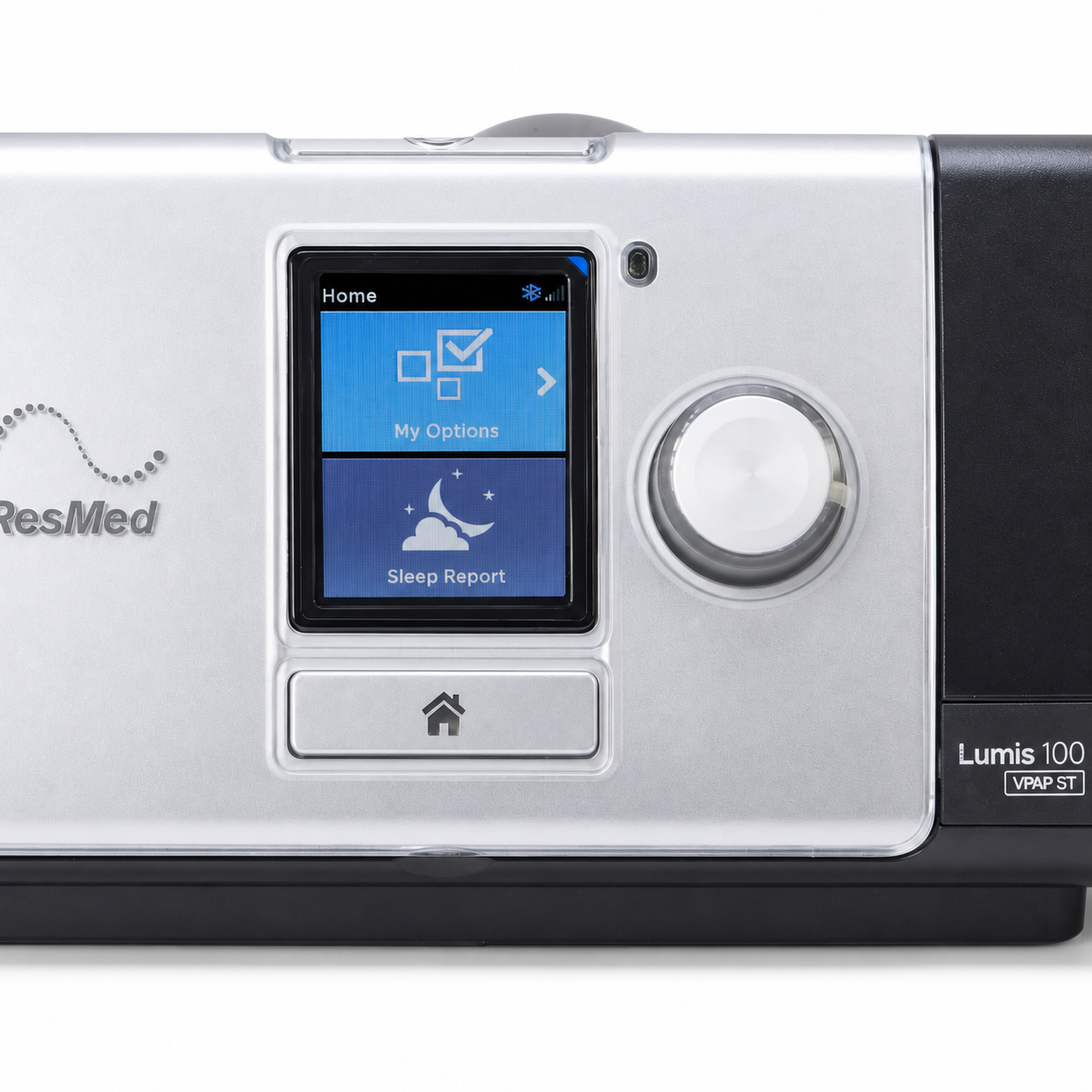 ResMed Lumis 100 VPAP ST controls and display detail