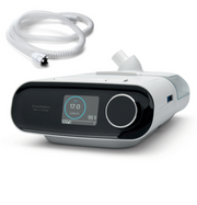 Philips DreamStation BiPAP S/T 30 shown with optional humidifier and tubing