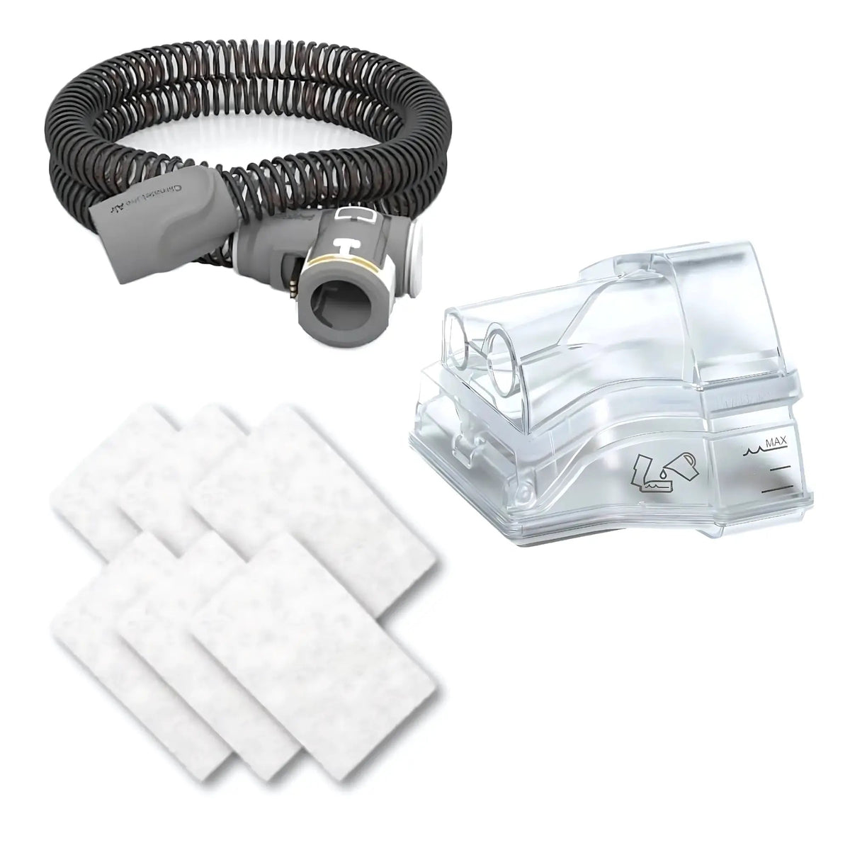 ResMed AirSense 10 and AirCurve 10 ClimateLineAir resupply pack with heated tube, water chamber and six filters