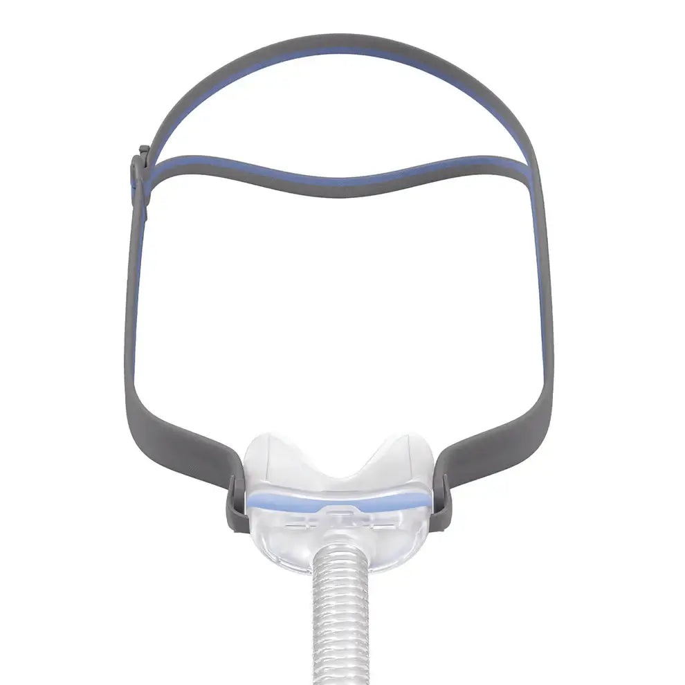 ResMed AirFit N30 Nasal Cushion Mask with QuickFit elastic headgear, minimal contact design for CPAP therapy.
