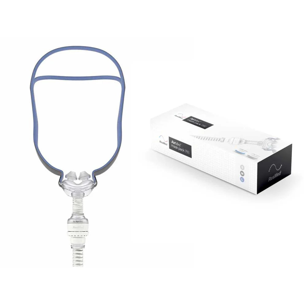 ResMed AirFit™ P10 Nasal Pillow CPAP Mask Complete System with AirMini™ Setup Pack.