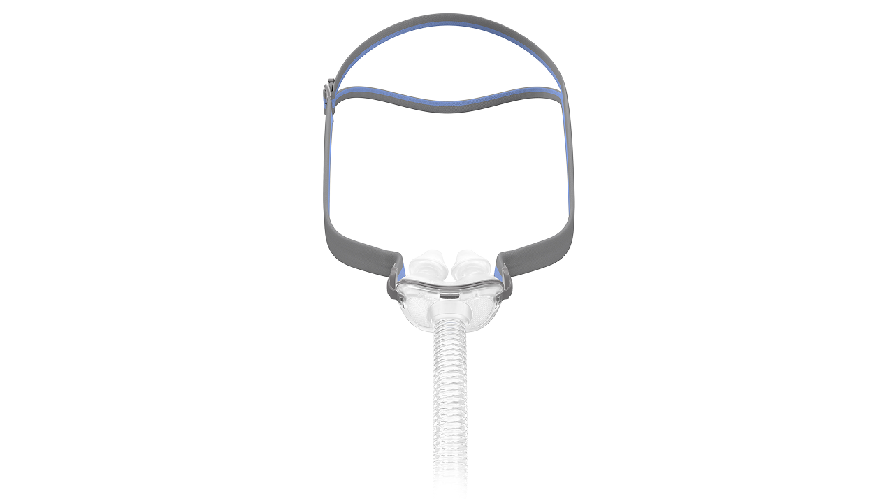 ResMed AirFit P10 nasal pillow CPAP mask front view