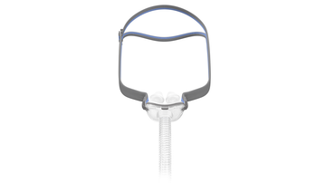 منظر أمامي لقناع ResMed AirFit P10 بوسائد أنفية لجهاز CPAP