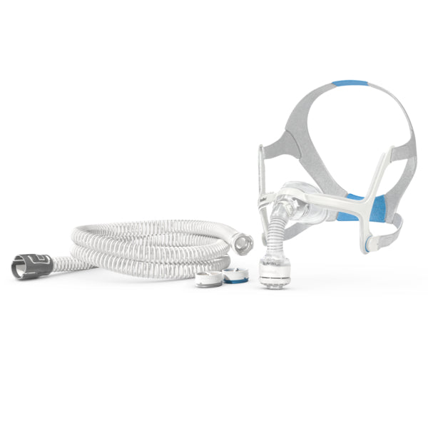 ResMed AirFit N20 mask with AirMini tubing, connector and humidification cartridges