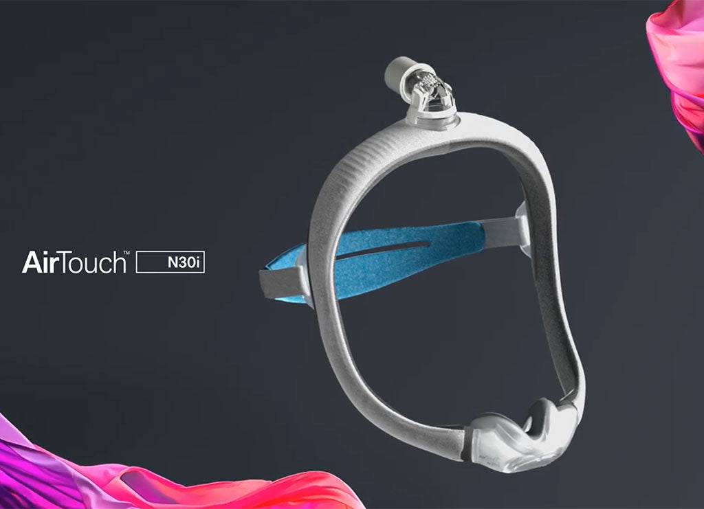 ResMed AirTouch N30i fabric-wrapped nasal mask detail