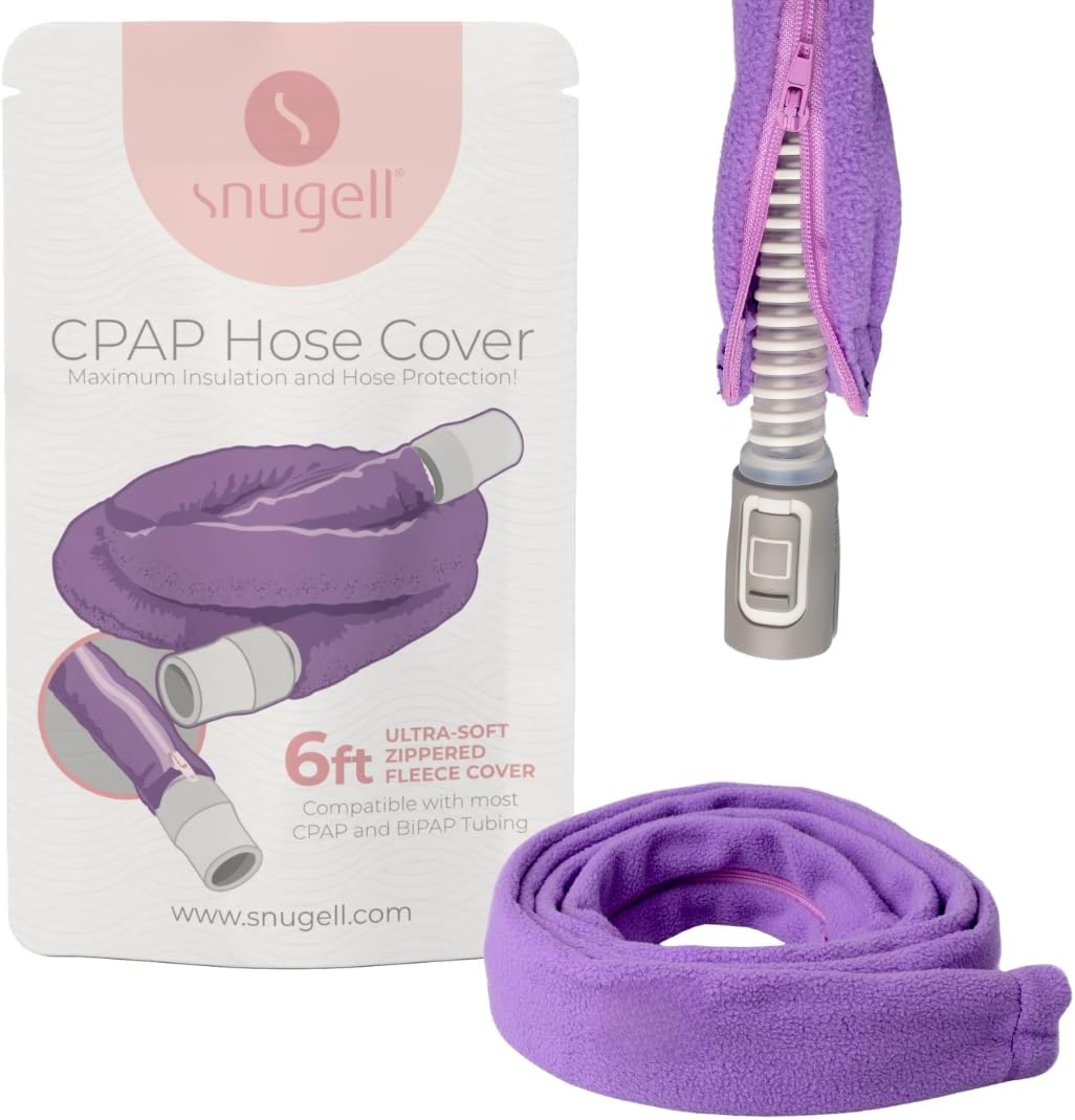 Snugell CPAP hose cover in purple