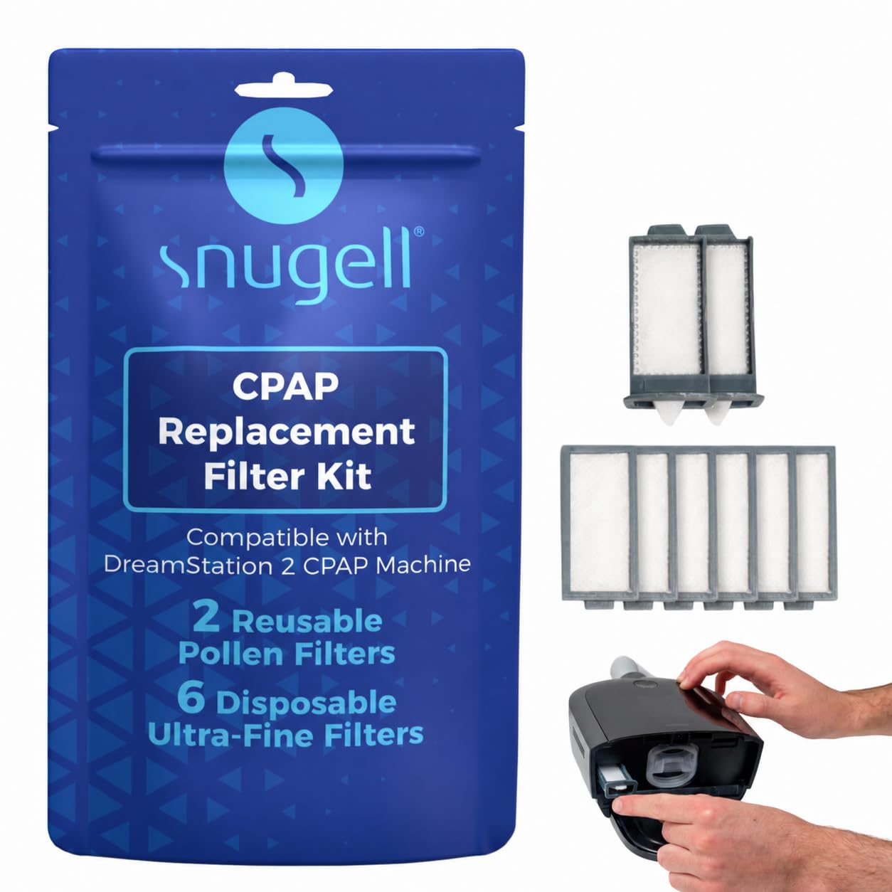 Snugell filter kit for Philips DreamStation 2, 8 pack