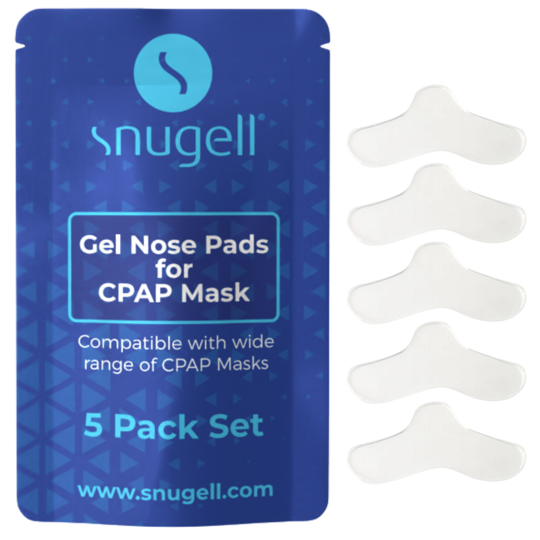 Snugell CPAP Gel Nose Pads – 5 Pack – package and product