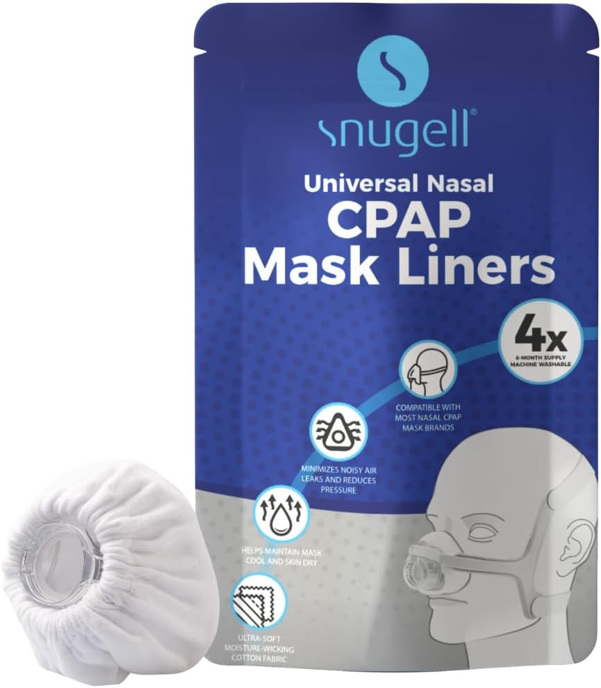 Snugell Nasal CPAP Mask Liners – White, 4 Pack – package and product