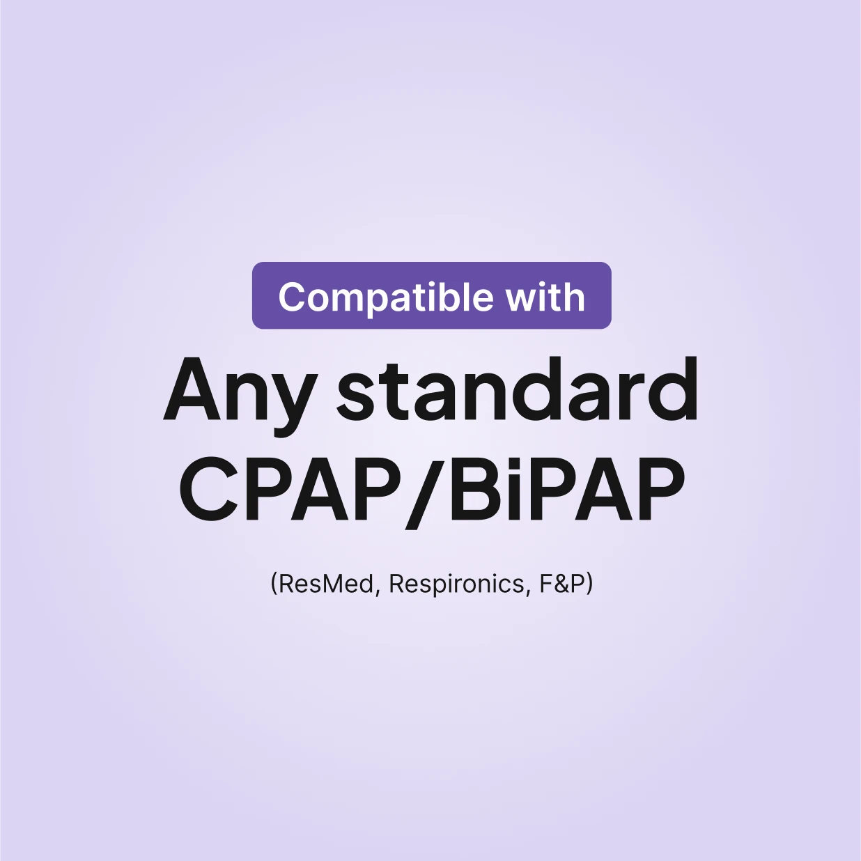Snugell standard CPAP tubing compatibility for CPAP and BiPAP systems